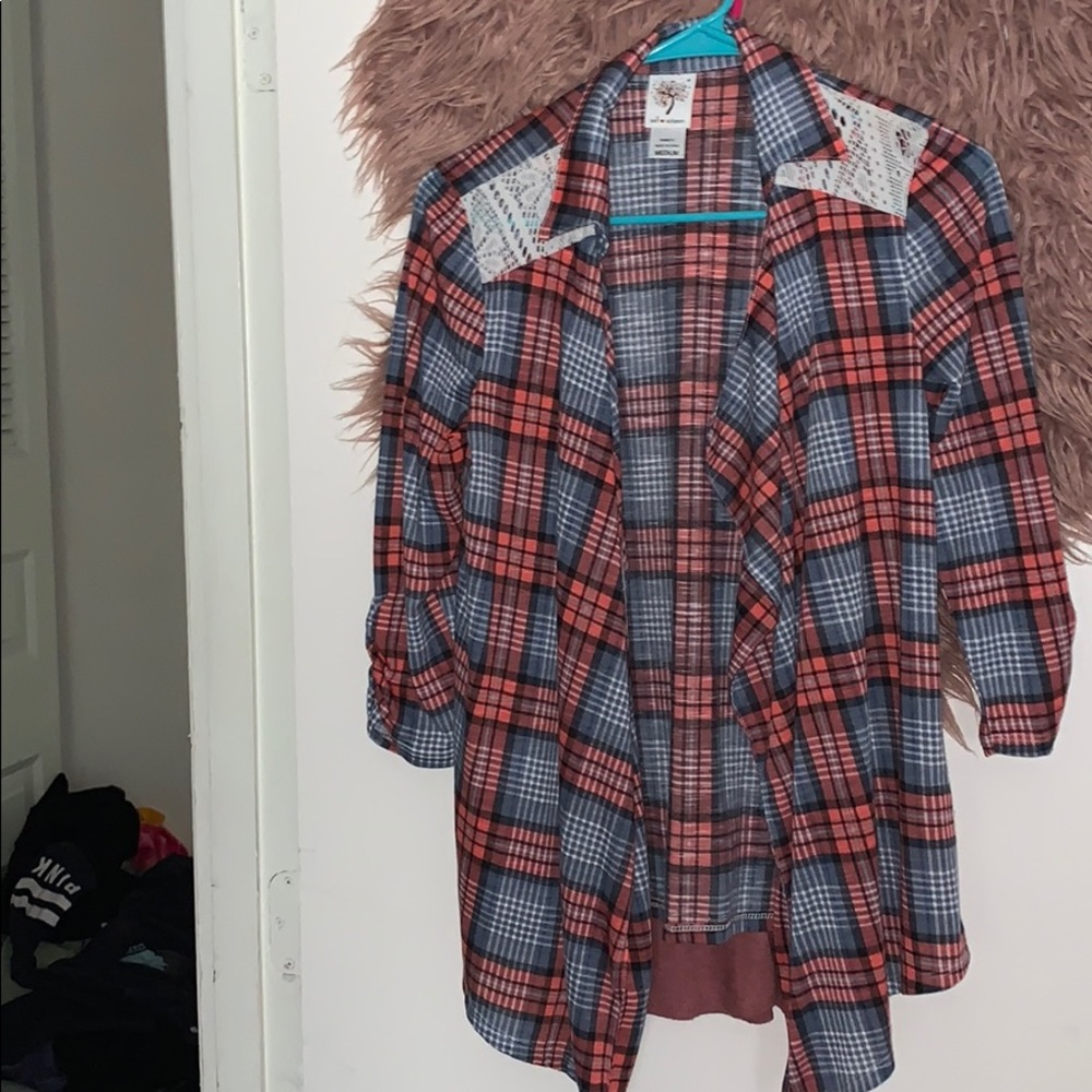 Plaid cardigan